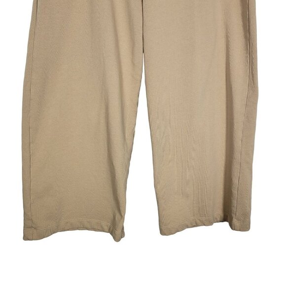 Women's Pure Jill Organic Cotton Wide Leg Tan Pocket Casual Pants Size Large P - Picture 5 of 9